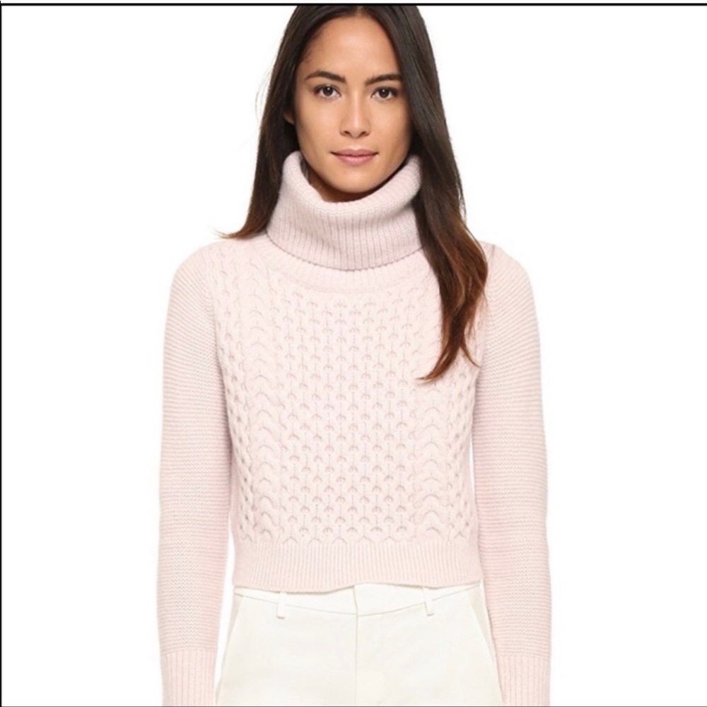 Club Monaco Cropped Leala Sweater Pink L